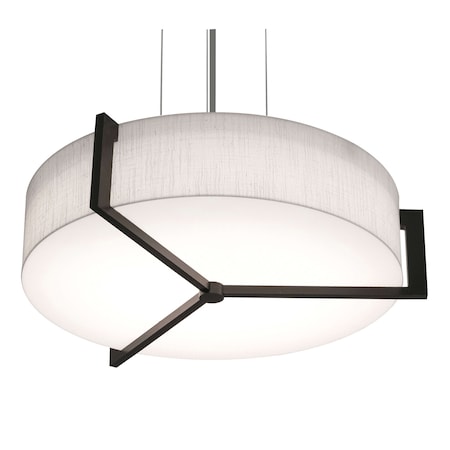 Afx Apex 15'' Pendant - Espresso Finish - Linen White Shade APP1524MBES-LW